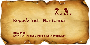 Koppándi Marianna névjegykártya